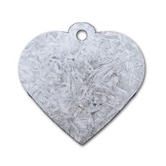 White Frost Dog Tag Heart (two Sides)