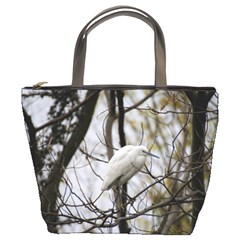 White Egret Bucket Bag by SomethingForEveryone