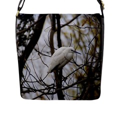 White Egret Flap Closure Messenger Bag (l) by SomethingForEveryone