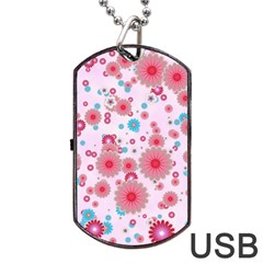 Flower Bomb 11 Dog Tag Usb Flash (one Side) by PatternFactory