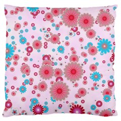 Flower Bomb 11 Large Flano Cushion Case (one Side) by PatternFactory