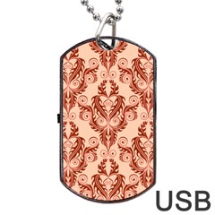 Great Vintage Pattern F Dog Tag Usb Flash (one Side) by PatternFactory