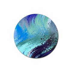 Fraction Space 2 Rubber Round Coaster (4 Pack)  by PatternFactory