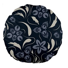 Folk Flowers Pattern  Large 18  Premium Round Cushions by Eskimos