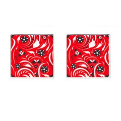 Folk Flowers Pattern  Cufflinks (square) by Eskimos