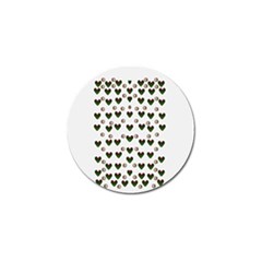 Hearts And Pearls For Love And Plants For Peace Golf Ball Marker (4 Pack) by pepitasart