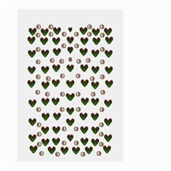 Hearts And Pearls For Love And Plants For Peace Small Garden Flag (Two Sides)