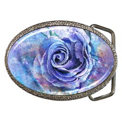Watercolor-rose-flower-romantic Belt Buckles