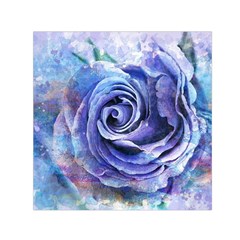 Watercolor-rose-flower-romantic Small Satin Scarf (square)