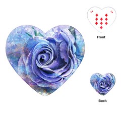 Watercolor-rose-flower-romantic Playing Cards Single Design (heart)