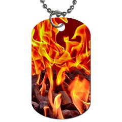 Fire-burn-charcoal-flame-heat-hot Dog Tag (two Sides) by Sapixe