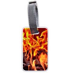 Fire-burn-charcoal-flame-heat-hot Luggage Tag (one Side) by Sapixe