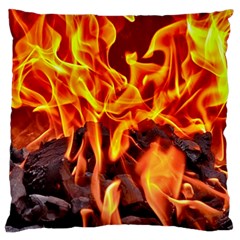 Fire-burn-charcoal-flame-heat-hot Standard Flano Cushion Case (one Side) by Sapixe