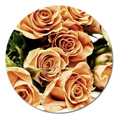 Roses-flowers-bouquet-rose-bloom Magnet 5  (round) by Sapixe