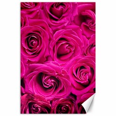 Pink-flowers-roses-background Canvas 24  X 36 