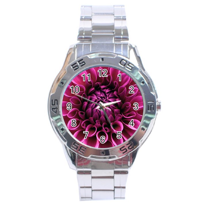 Dahlia-flower-purple-dahlia-petals Stainless Steel Analogue Watch