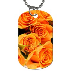 Roses-flowers-orange-roses Dog Tag (two Sides)