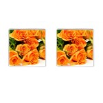 Roses-flowers-orange-roses Cufflinks (Square) Front(Pair)