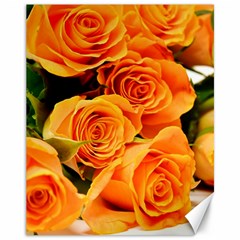 Roses-flowers-orange-roses Canvas 11  X 14  by Sapixe