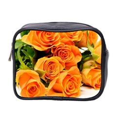 Roses-flowers-orange-roses Mini Toiletries Bag (two Sides) by Sapixe