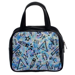 Science-education-doodle-background Classic Handbag (two Sides) by Sapixe