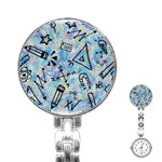 Science-education-doodle-background Stainless Steel Nurses Watch Front