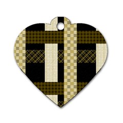 Art-stripes-pattern-design-lines Dog Tag Heart (one Side) by Sapixe
