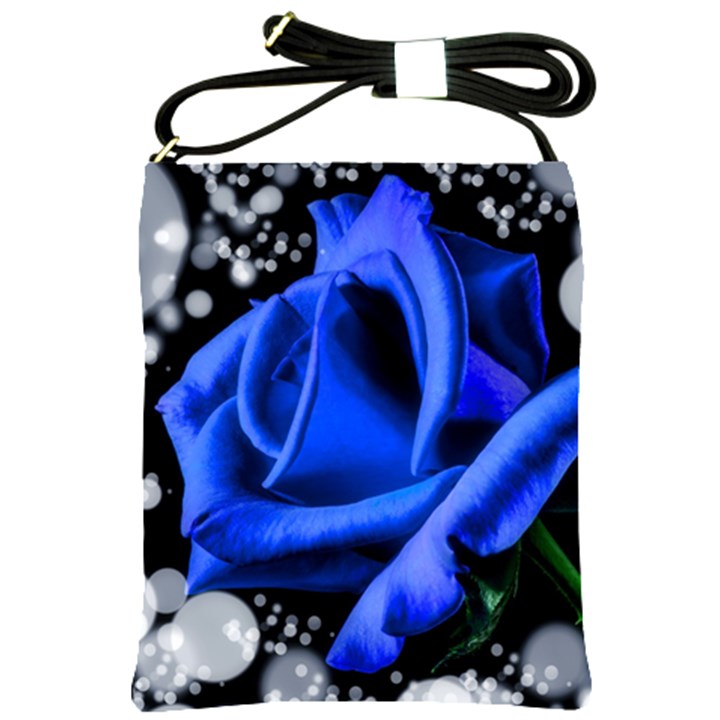 Blue-rose-rose-rose-bloom-blossom Shoulder Sling Bag