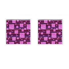Squares-purple-stripes-texture Cufflinks (square)