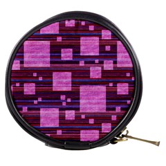 Squares-purple-stripes-texture Mini Makeup Bag