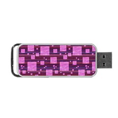 Squares-purple-stripes-texture Portable Usb Flash (two Sides)