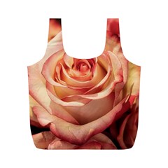 Roses-flowers-rose-bloom-petals Full Print Recycle Bag (m) by Sapixe