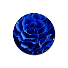 Roses-flowers-plant-romance Rubber Coaster (round)  by Sapixe