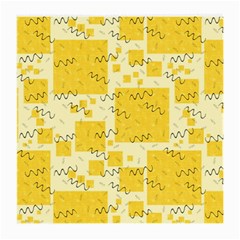 Party-confetti-yellow-squares Medium Glasses Cloth by Sapixe