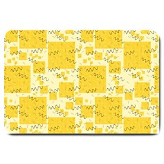 Party-confetti-yellow-squares Large Doormat 