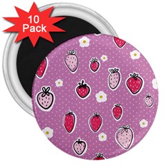Juicy Strawberries 3  Magnets (10 Pack)  by SychEva
