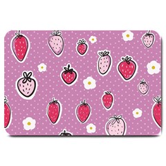 Juicy Strawberries Large Doormat  by SychEva
