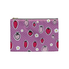 Juicy Strawberries Cosmetic Bag (medium) by SychEva