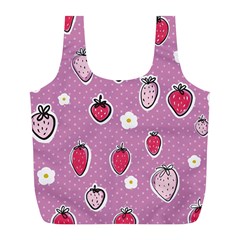 Juicy Strawberries Full Print Recycle Bag (l) by SychEva