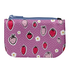 Juicy Strawberries Large Coin Purse by SychEva