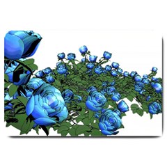 Flowers-roses-rose-nature-bouquet Large Doormat  by Sapixe