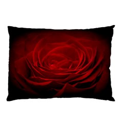 Rose-red-rose-red-flower-petals-waves-glow Pillow Case (two Sides)