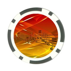Music-notes-melody-note-sound Poker Chip Card Guard