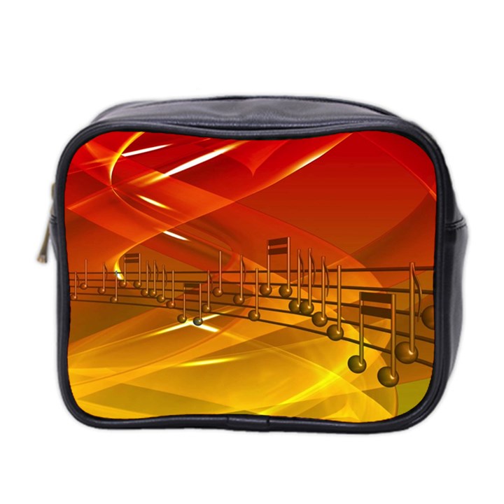 Music-notes-melody-note-sound Mini Toiletries Bag (Two Sides)