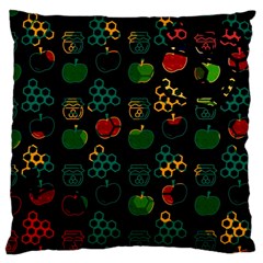 Apples Honey Honeycombs Pattern Large Cushion Case (one Side) by Sapixe