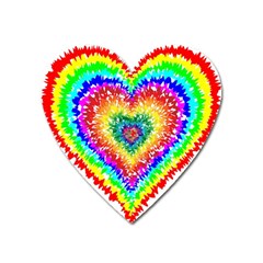 Tie Dye Heart Colorful Prismatic Heart Magnet by Sapixe