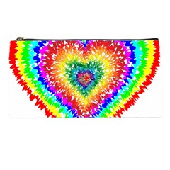 Tie Dye Heart Colorful Prismatic Pencil Case