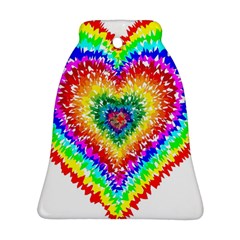 Tie Dye Heart Colorful Prismatic Ornament (bell) by Sapixe