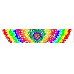 Tie Dye Heart Colorful Prismatic Large Flano Scarf  by Sapixe