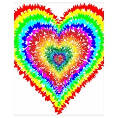 Tie Dye Heart Colorful Prismatic Drawstring Bag (small) by Sapixe